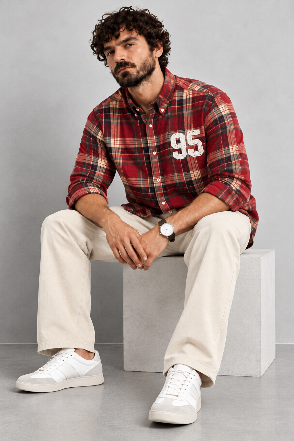 95 Vintage Plaid Statement Shirt