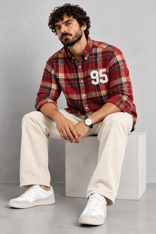 95 Vintage Plaid Statement Shirt