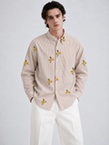 Sylor Meadow Bloom Embroidered Stripe Shirt