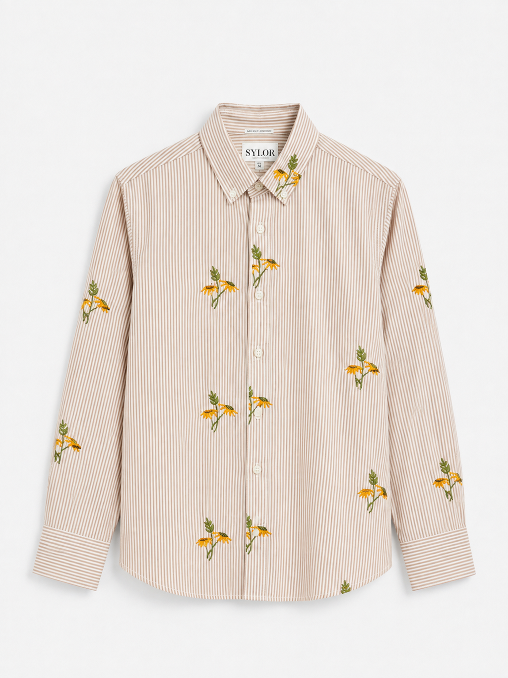 Sylor Meadow Bloom Embroidered Stripe Shirt