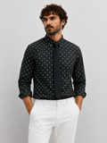 Sylor Midnight Micro-Motif Formal Shirt