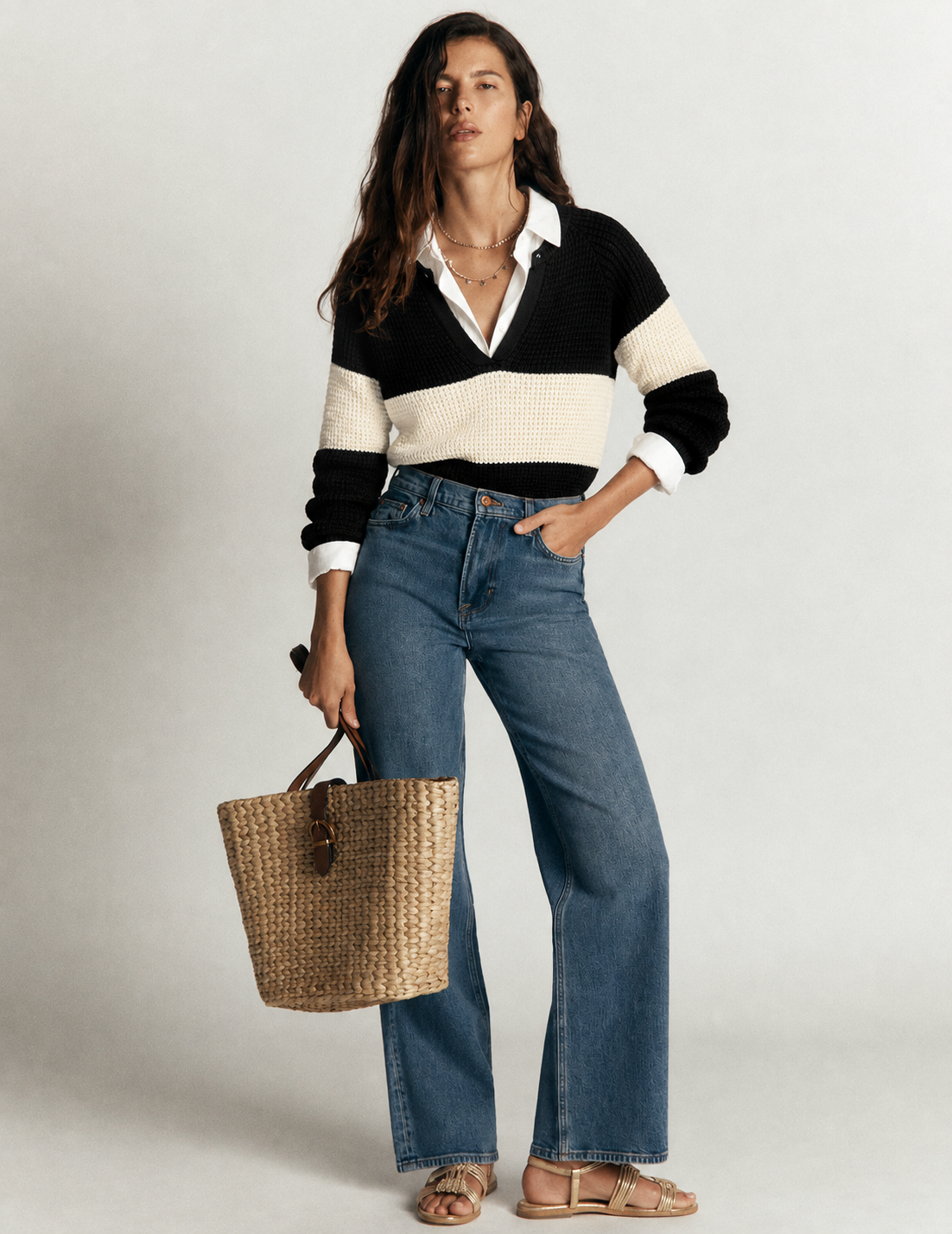 Classic Colorblock Knit Sweater