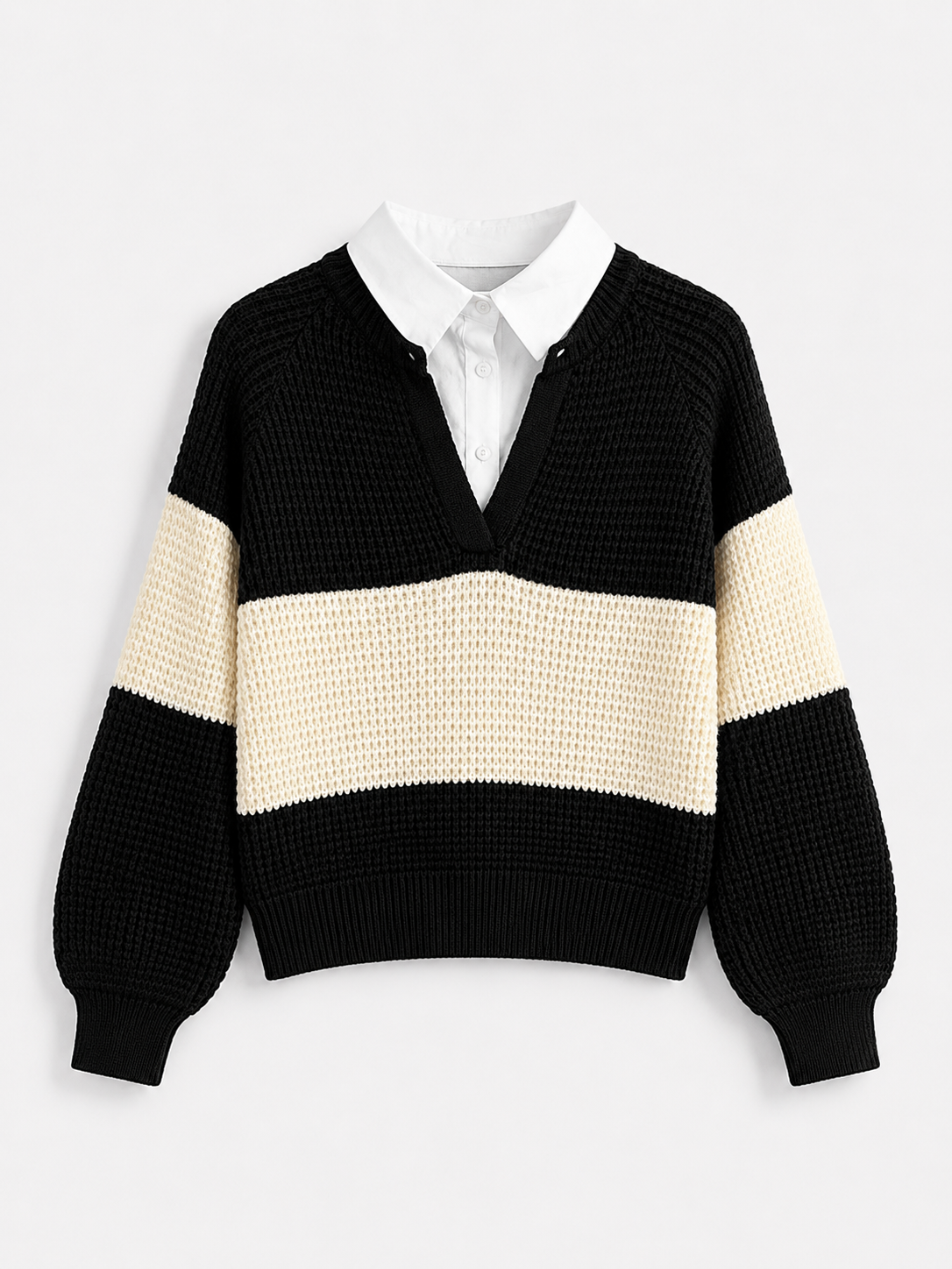 Classic Colorblock Knit Sweater