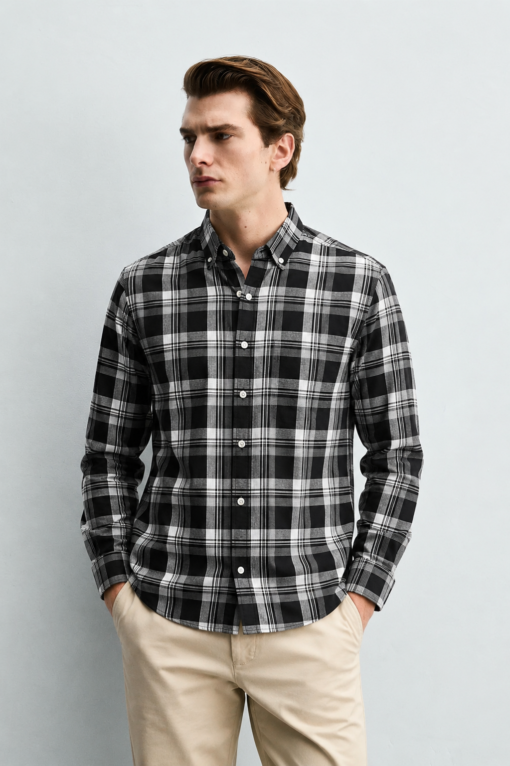 Monochrome Checkered Shirt