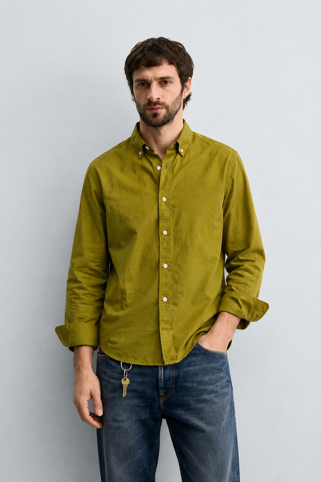 Sylor Olive Essential Oxford Shirt