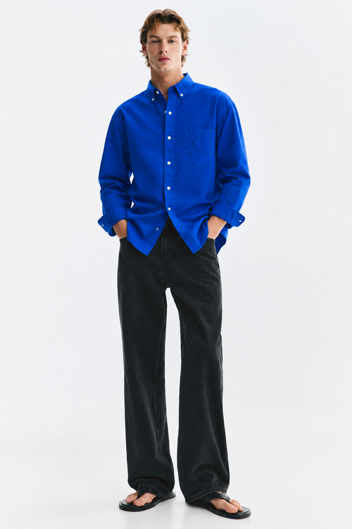 Cobalt Blue Oxford Shirt