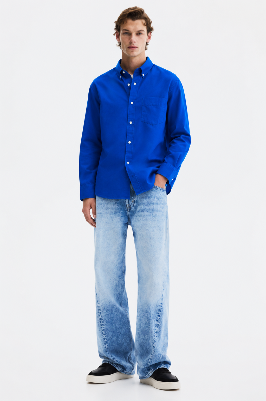 Cobalt Blue Oxford Shirt