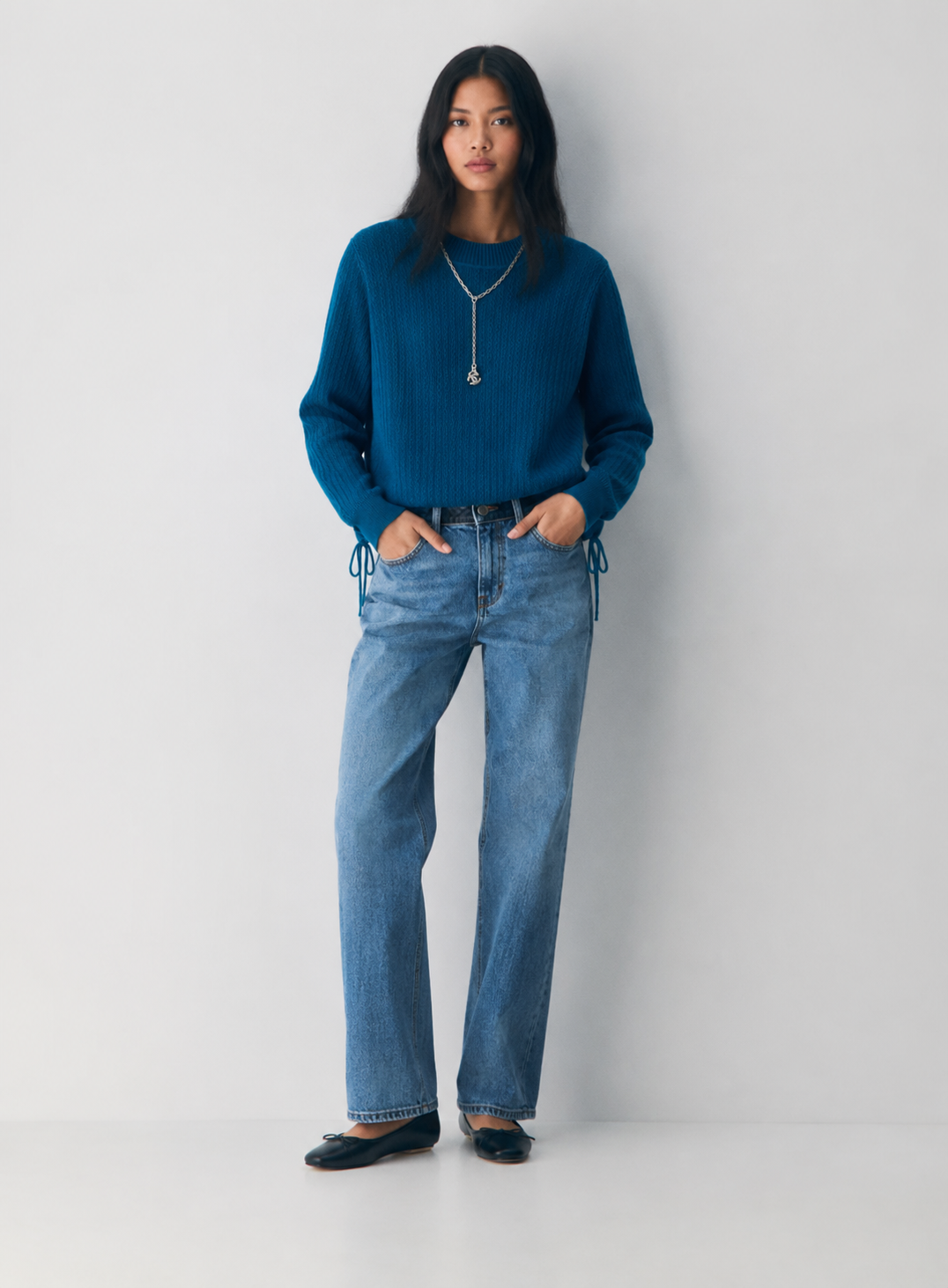 Sylor Textured Knit Side-Tie Top