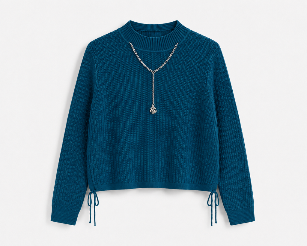 Sylor Textured Knit Side-Tie Top