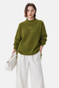 Paris Ribbed Olive Green Knit Top
