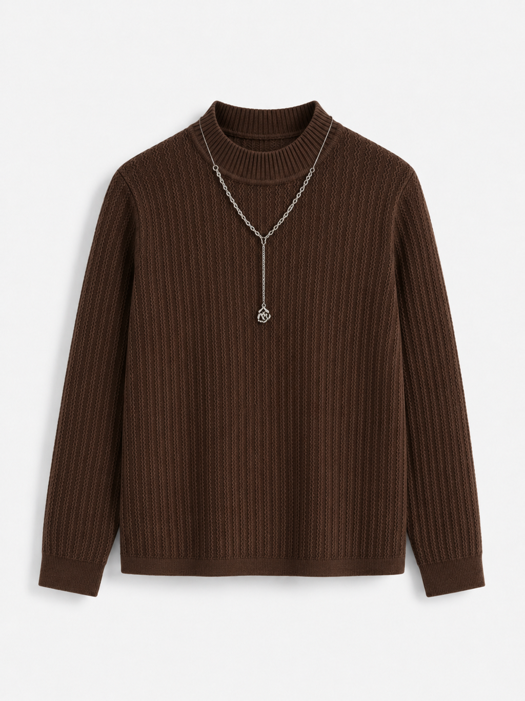 Sylor Textured Knit Mock Neck Top