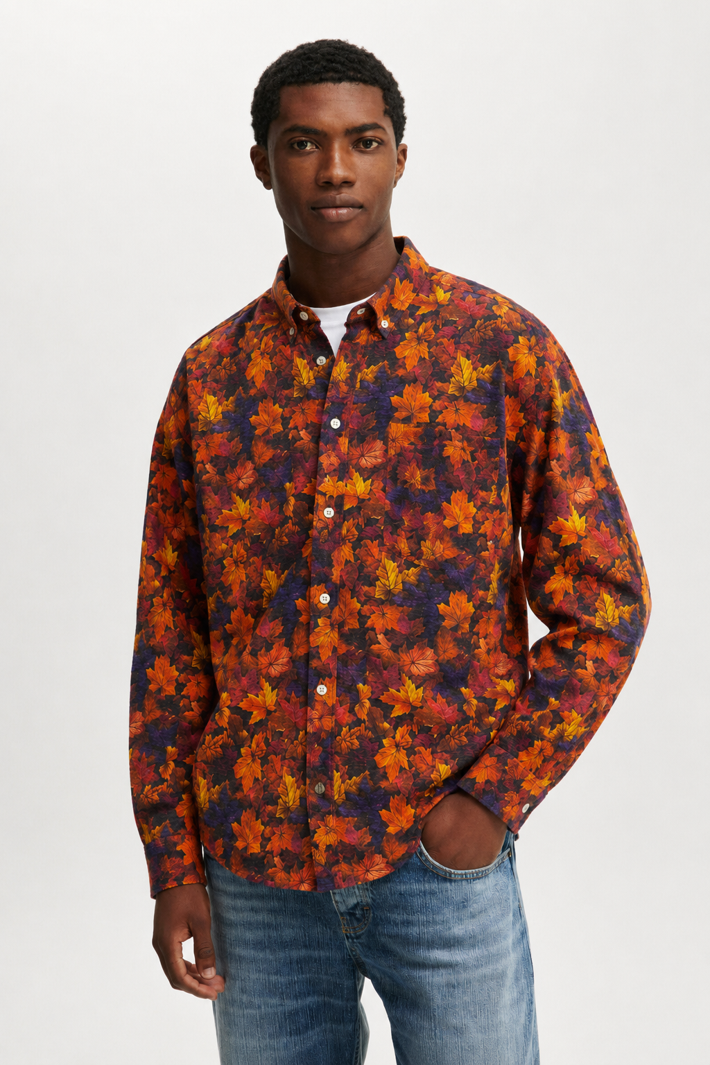 Sylor Autumn Maple Print Shirt