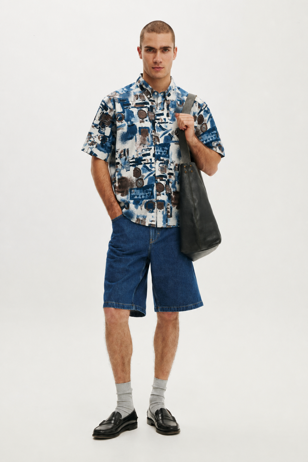 Sylor Abstract Brushstroke Print Shirt