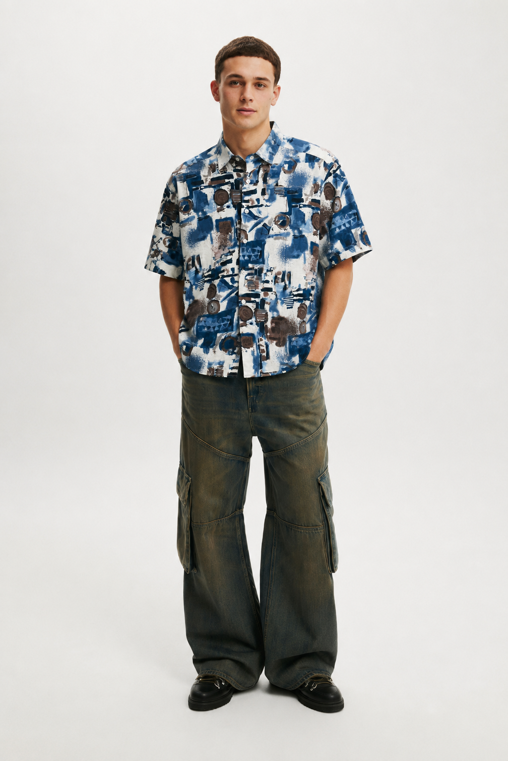 Sylor Abstract Brushstroke Print Shirt