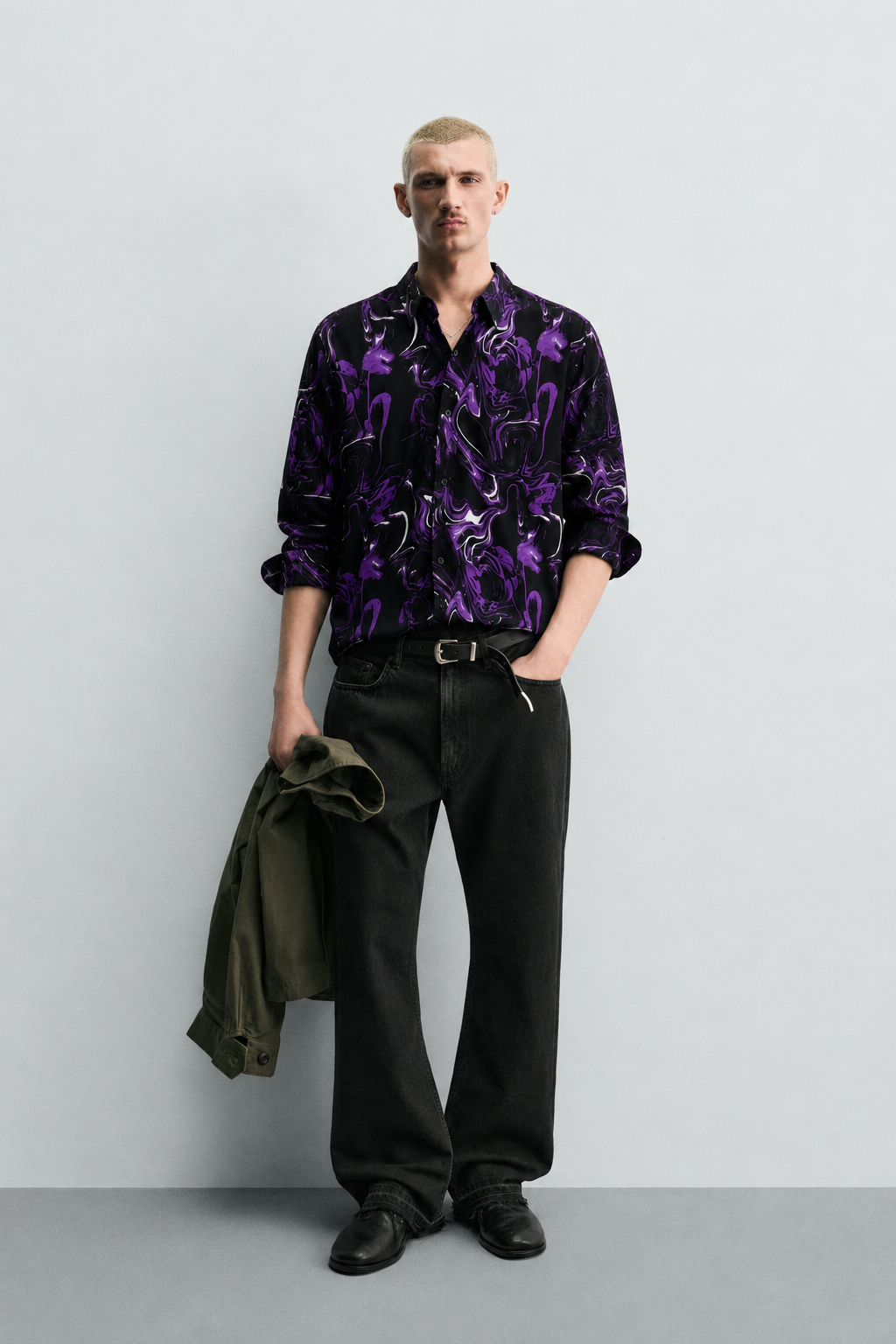 Sylor Midnight Violet Marble Shirt