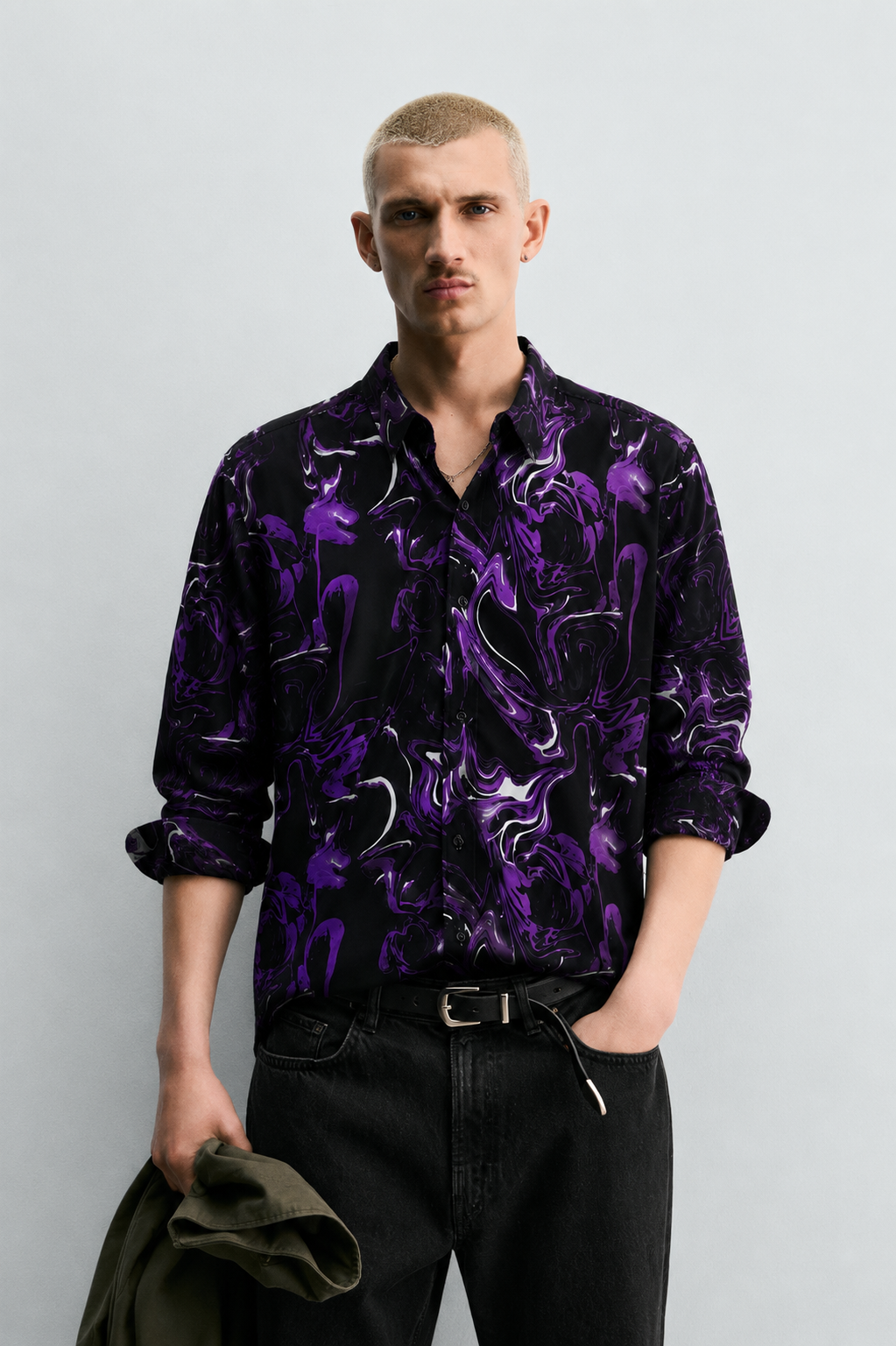 Sylor Midnight Violet Marble Shirt