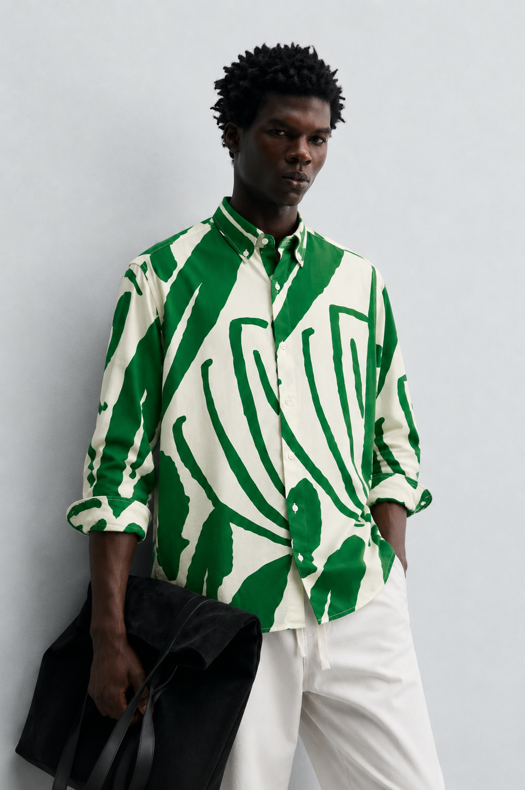 Emerald Canvas Abstract Shirt