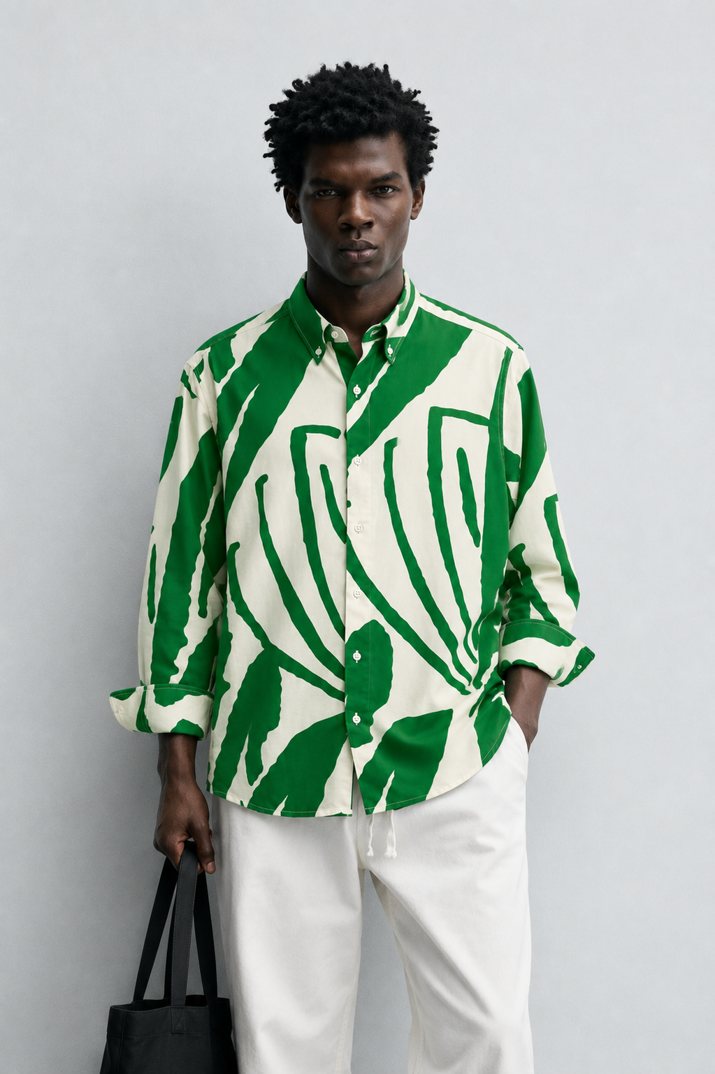Emerald Canvas Abstract Shirt