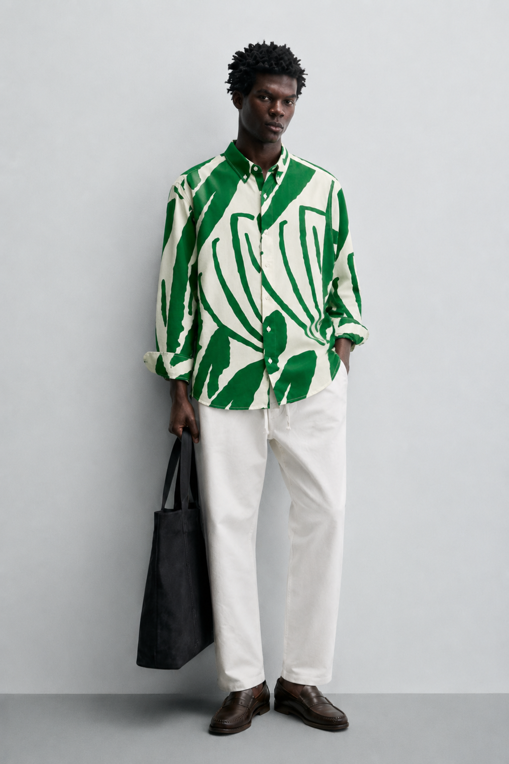 Emerald Canvas Abstract Shirt