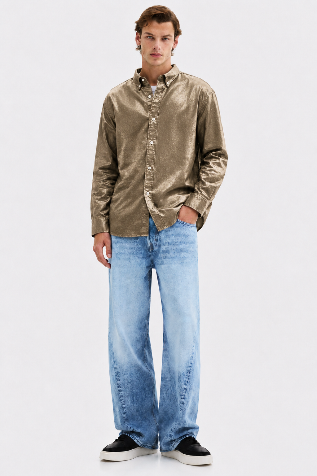 Sylor Luxe Satin Textured Shirt