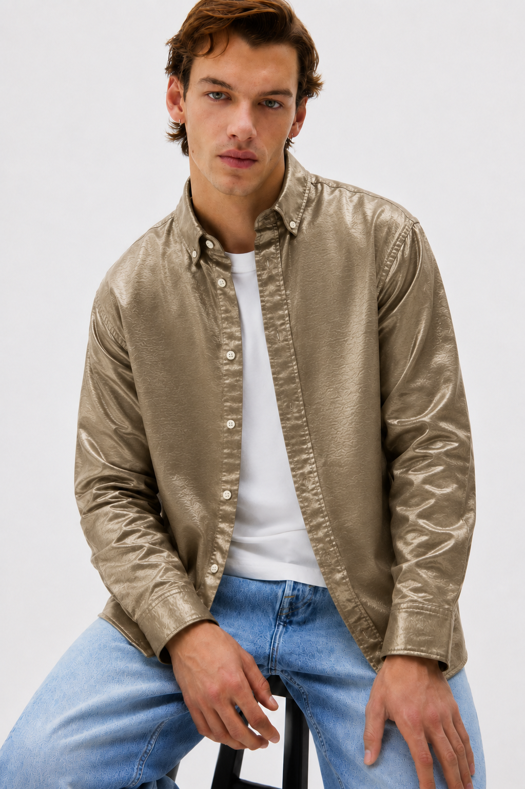 Sylor Luxe Satin Textured Shirt