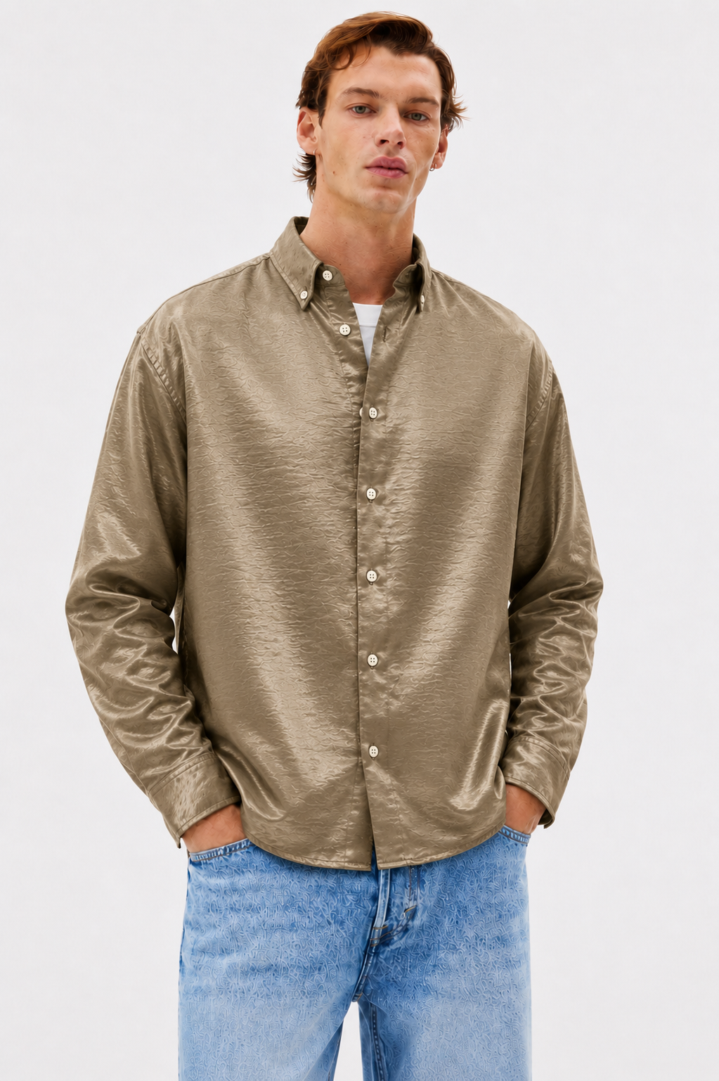 Sylor Luxe Satin Textured Shirt