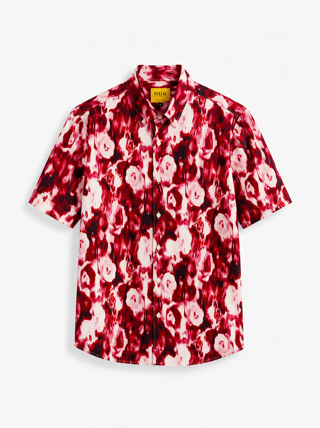 Sylor Crimson Bloom Abstract Print Shirt