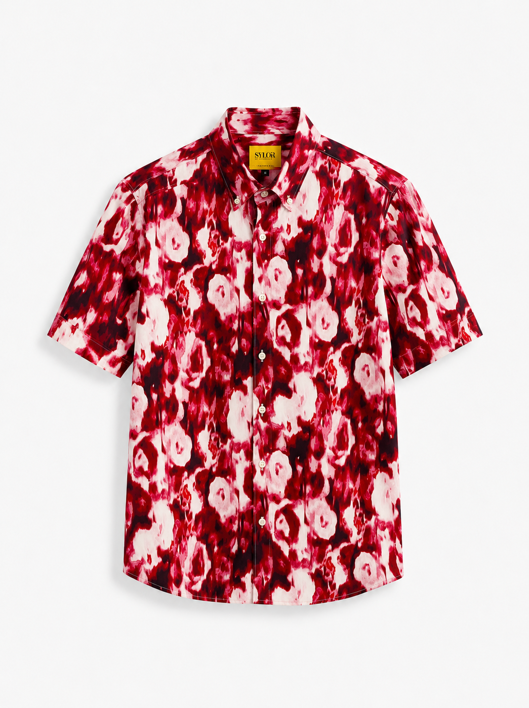 Sylor Crimson Bloom Abstract Print Shirt