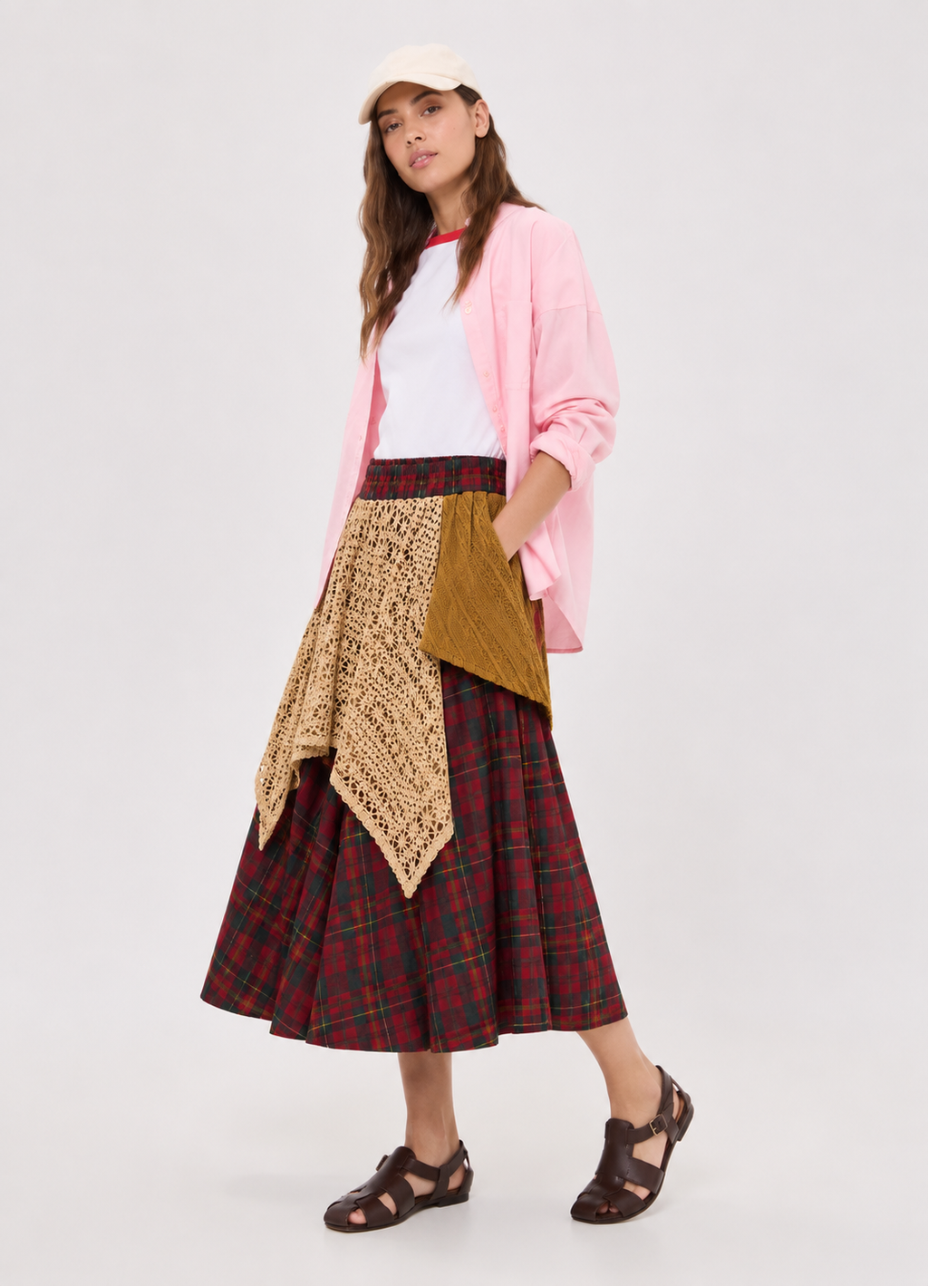 Sylor Heritage Patchwork Midi Skirt