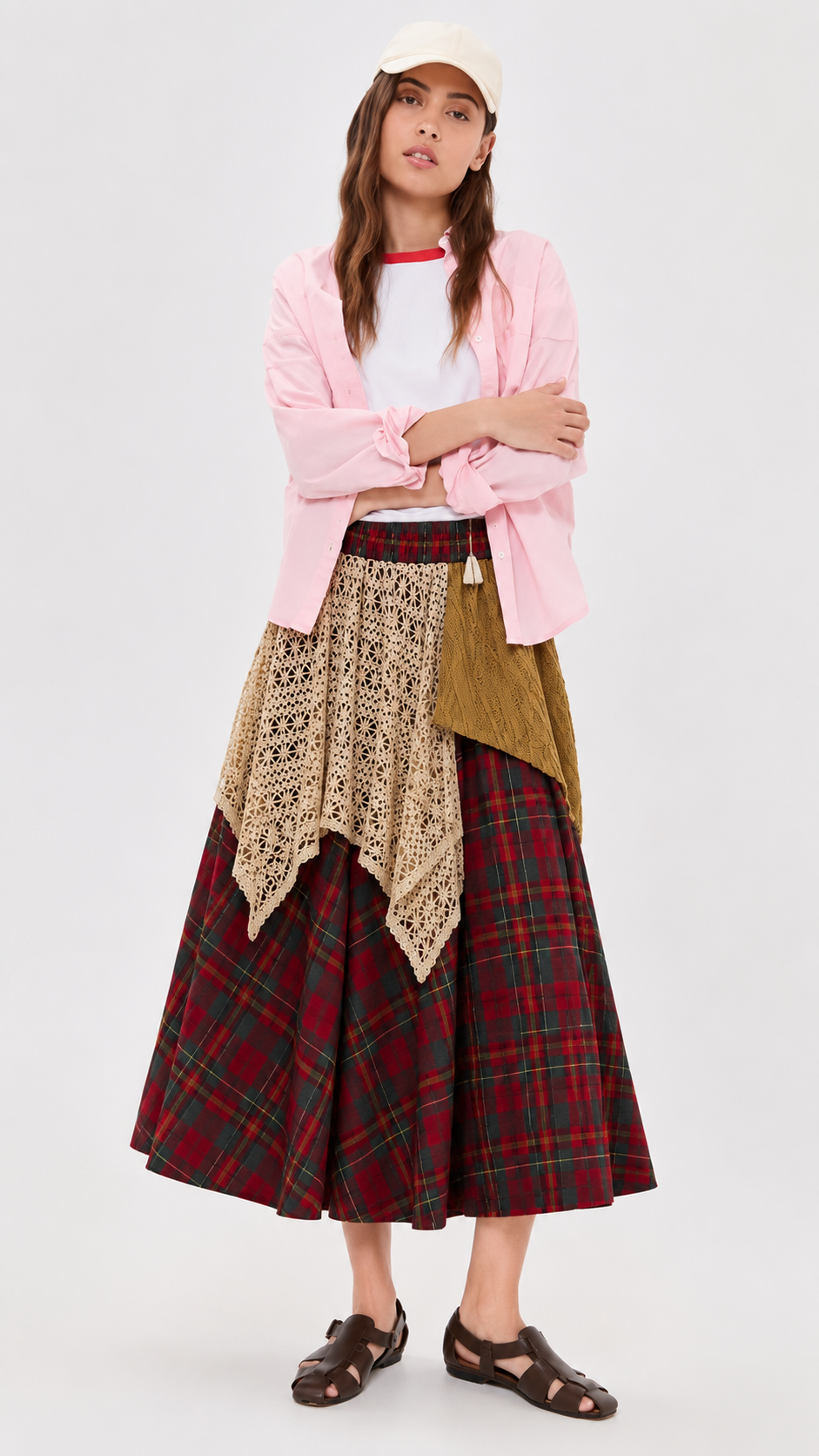 Sylor Heritage Patchwork Midi Skirt