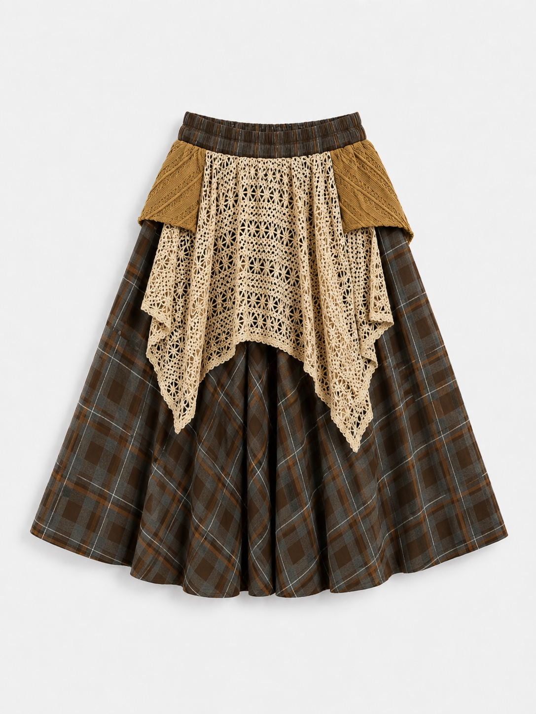 Sylor Heritage Crochet Layered Midi Skirt