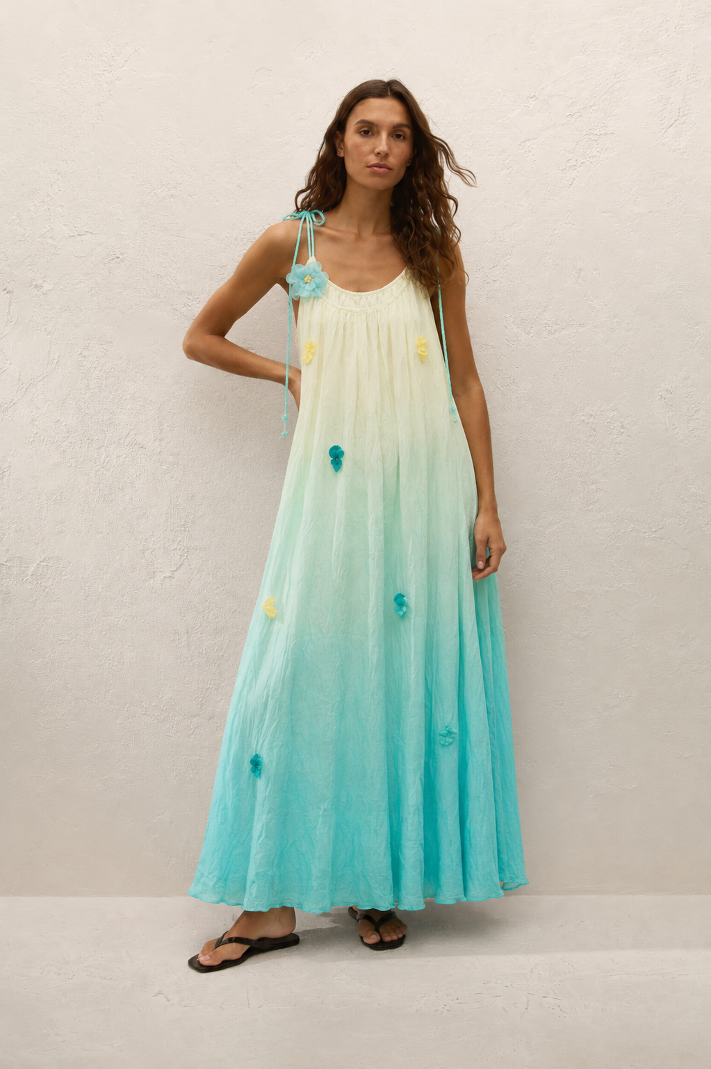 Ombre Floral Maxi Dress