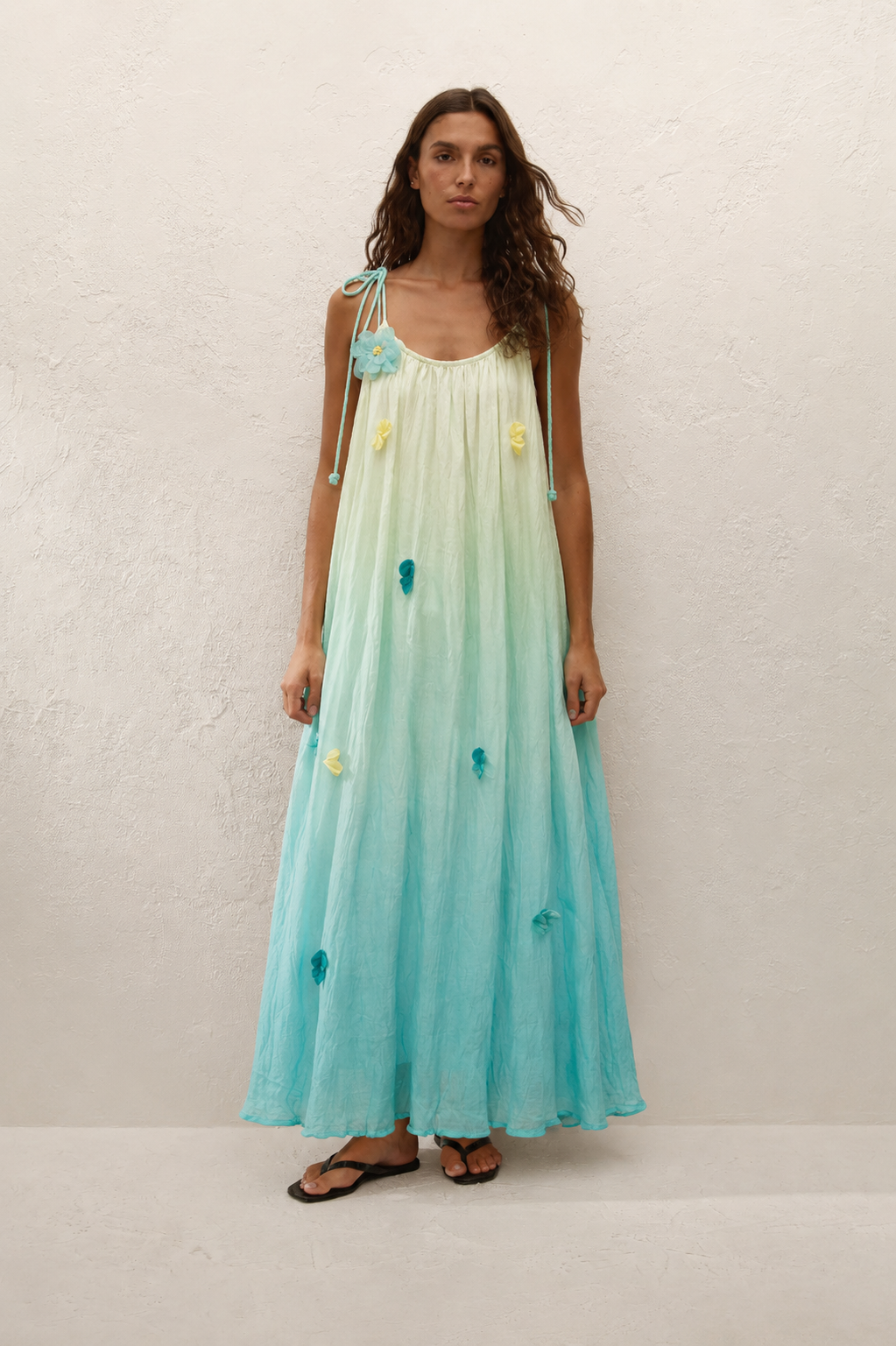 Ombre Floral Maxi Dress