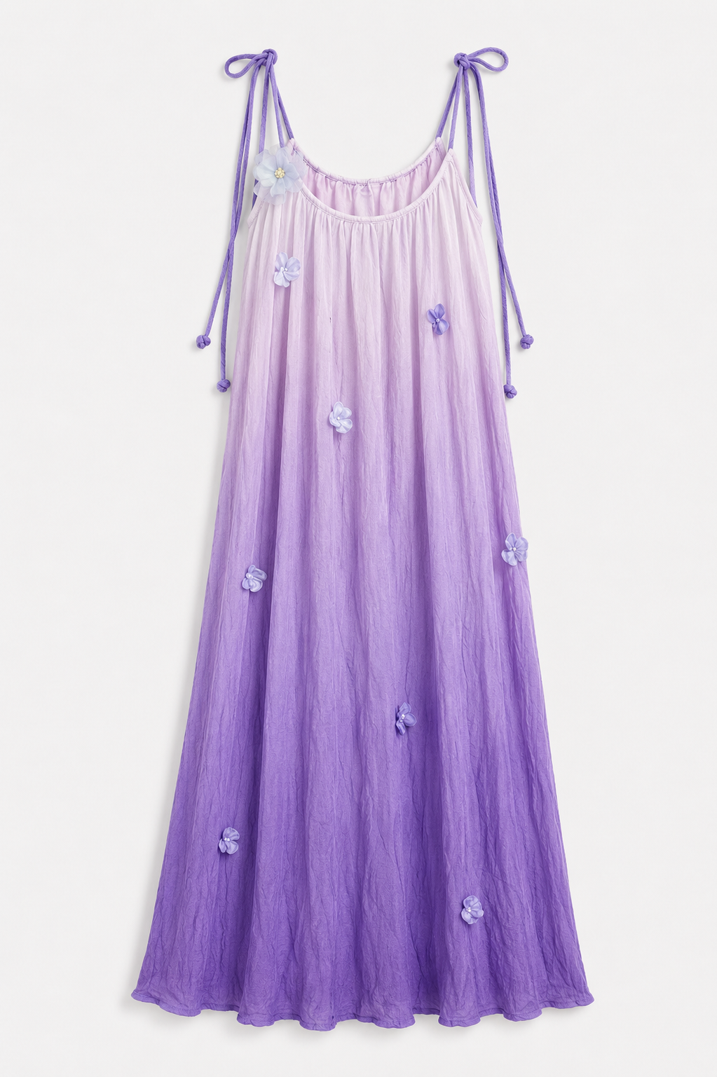 Lavender Ombre Floral Maxi Dress