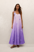 Lavender Ombre Floral Maxi Dress