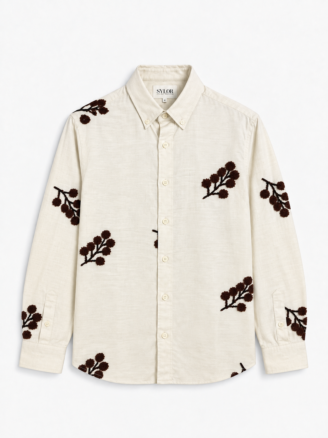 SYLOR Cocoa Bloom Embroidered Shirt