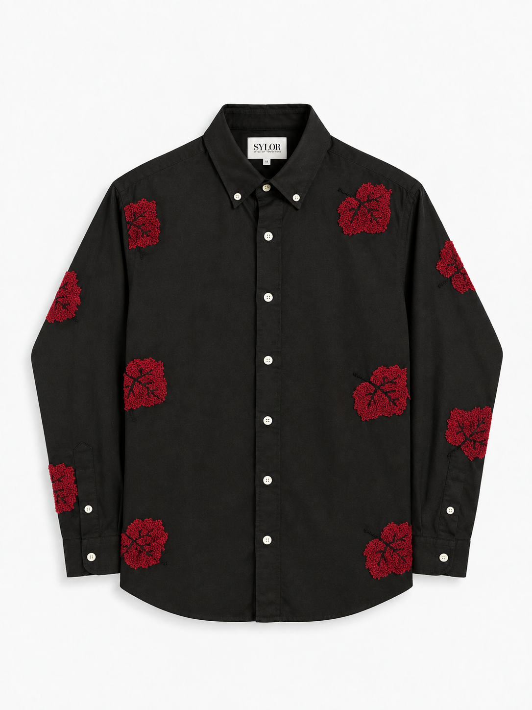 SYLOR Crimson Noir Embroidered Shirt