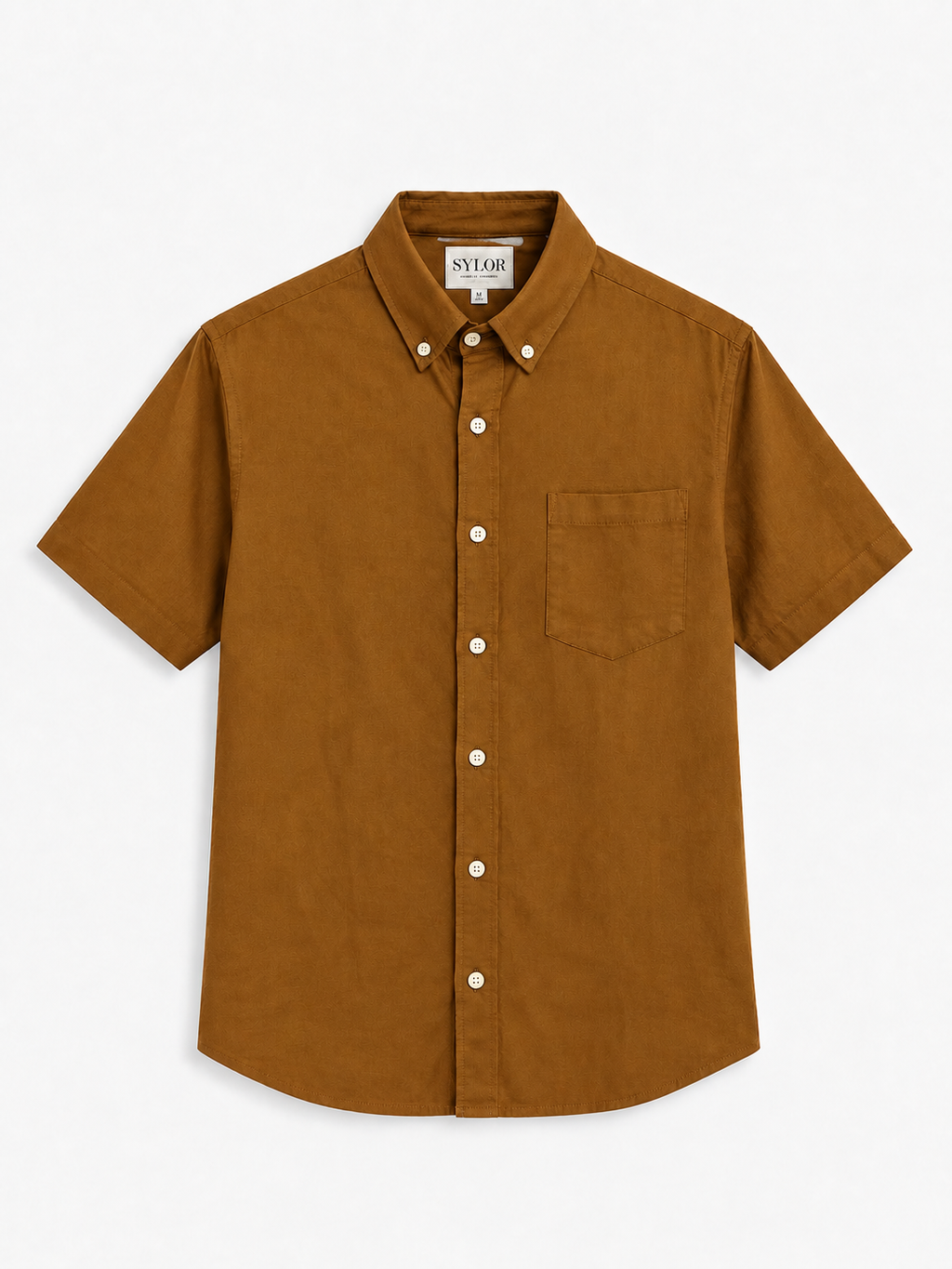 Golden Ochre Linen Short-Sleeve Shirt