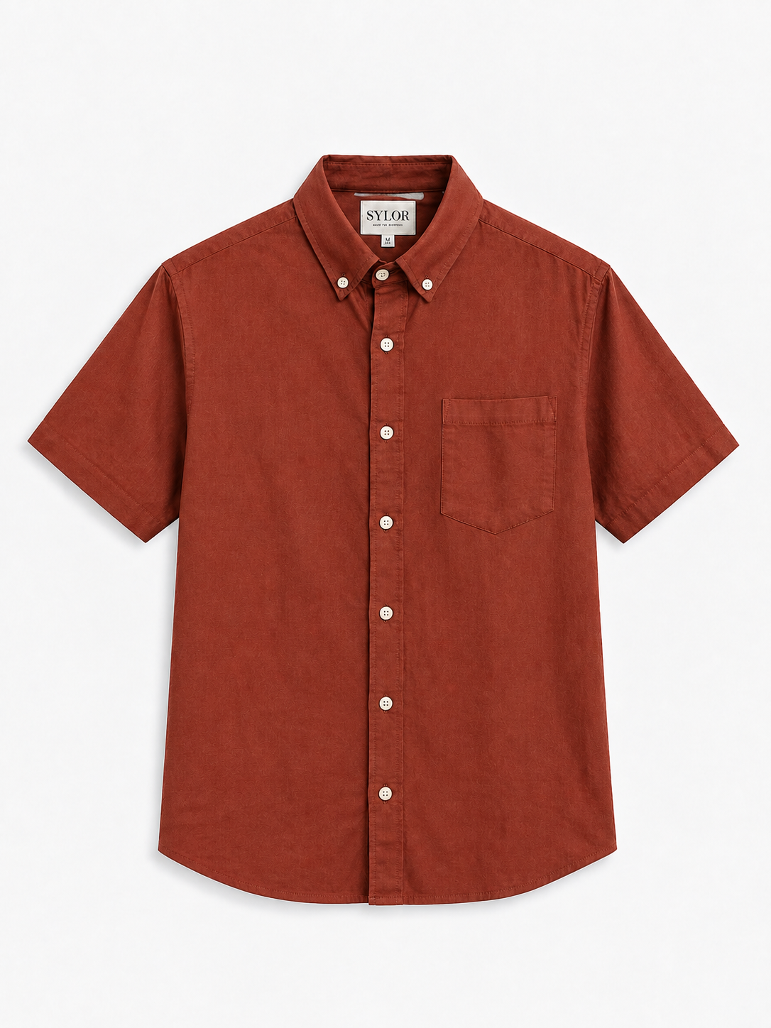 Rust Heritage Linen Short-Sleeve Shirt