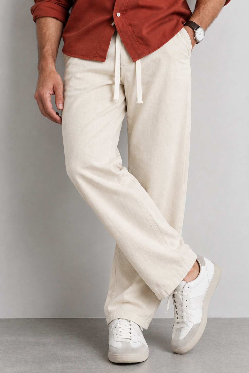 SYLOR Everyday Linen Trousers –Light Ivory