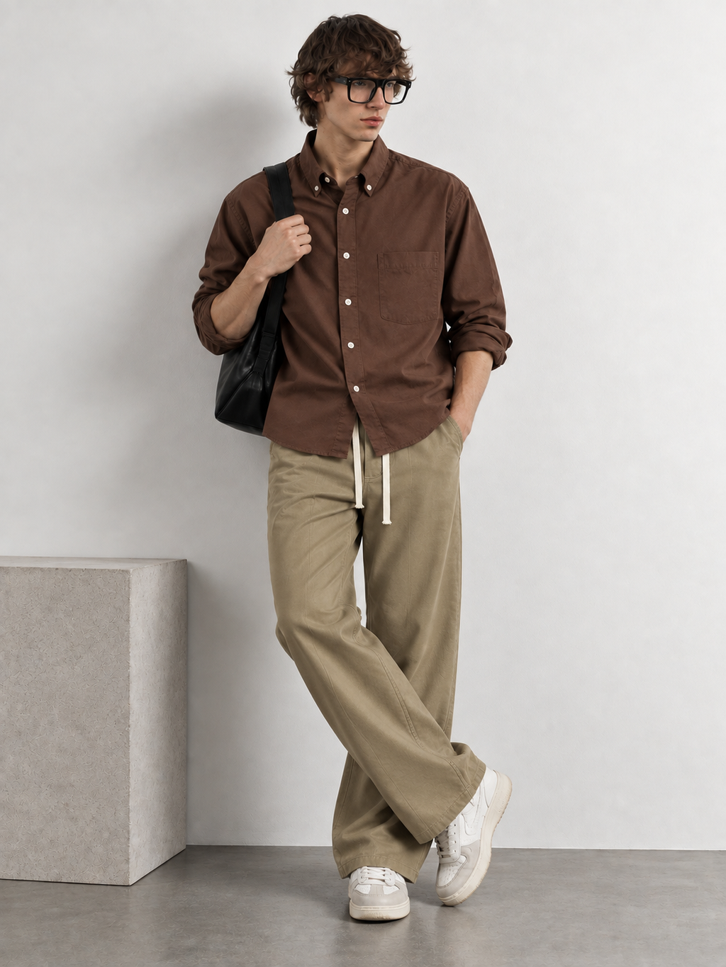 SYLOR Sandstone Relaxed Linen Trousers