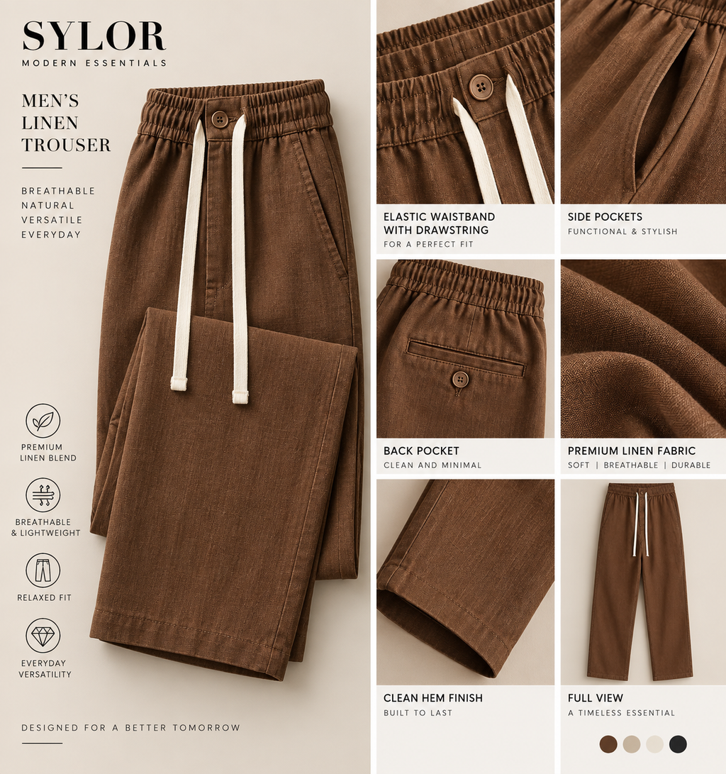 Sylor Terra Ease Linen Trousers