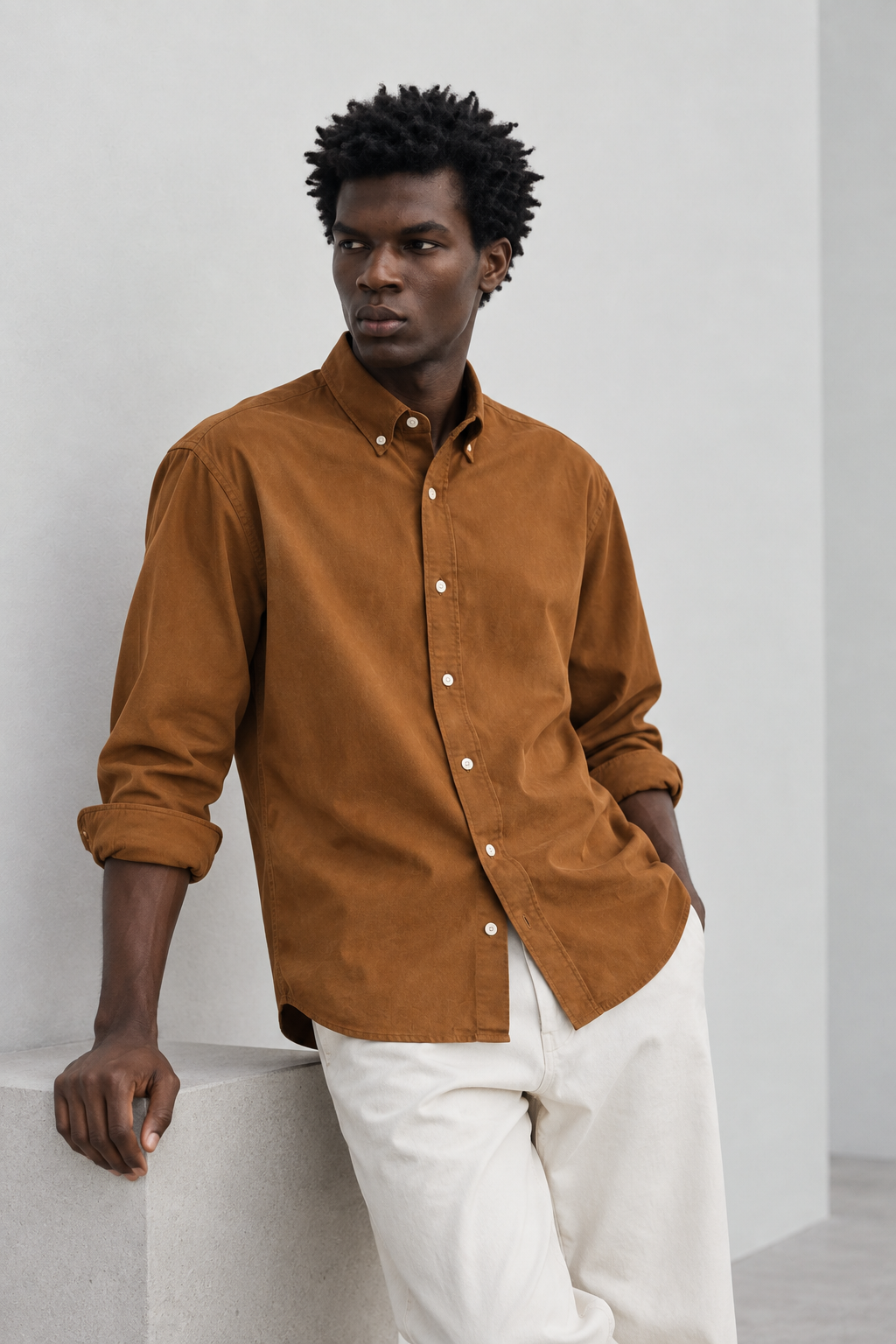 Caramel Heritage Linen Shirt