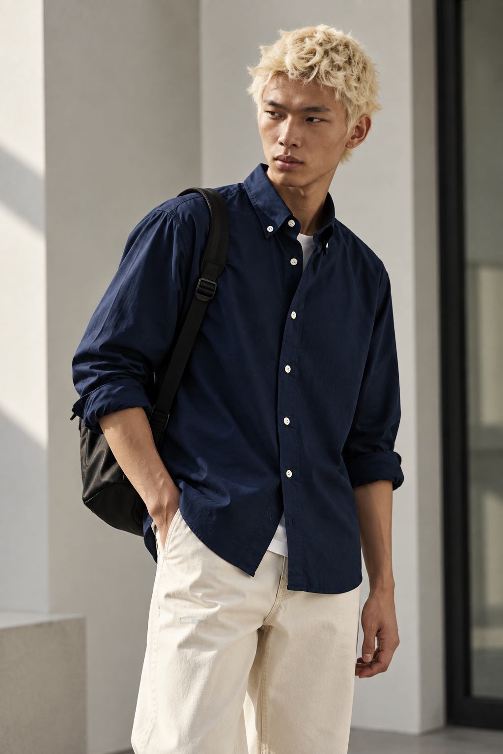 SYLOR Midnight Navy Essential Shirt