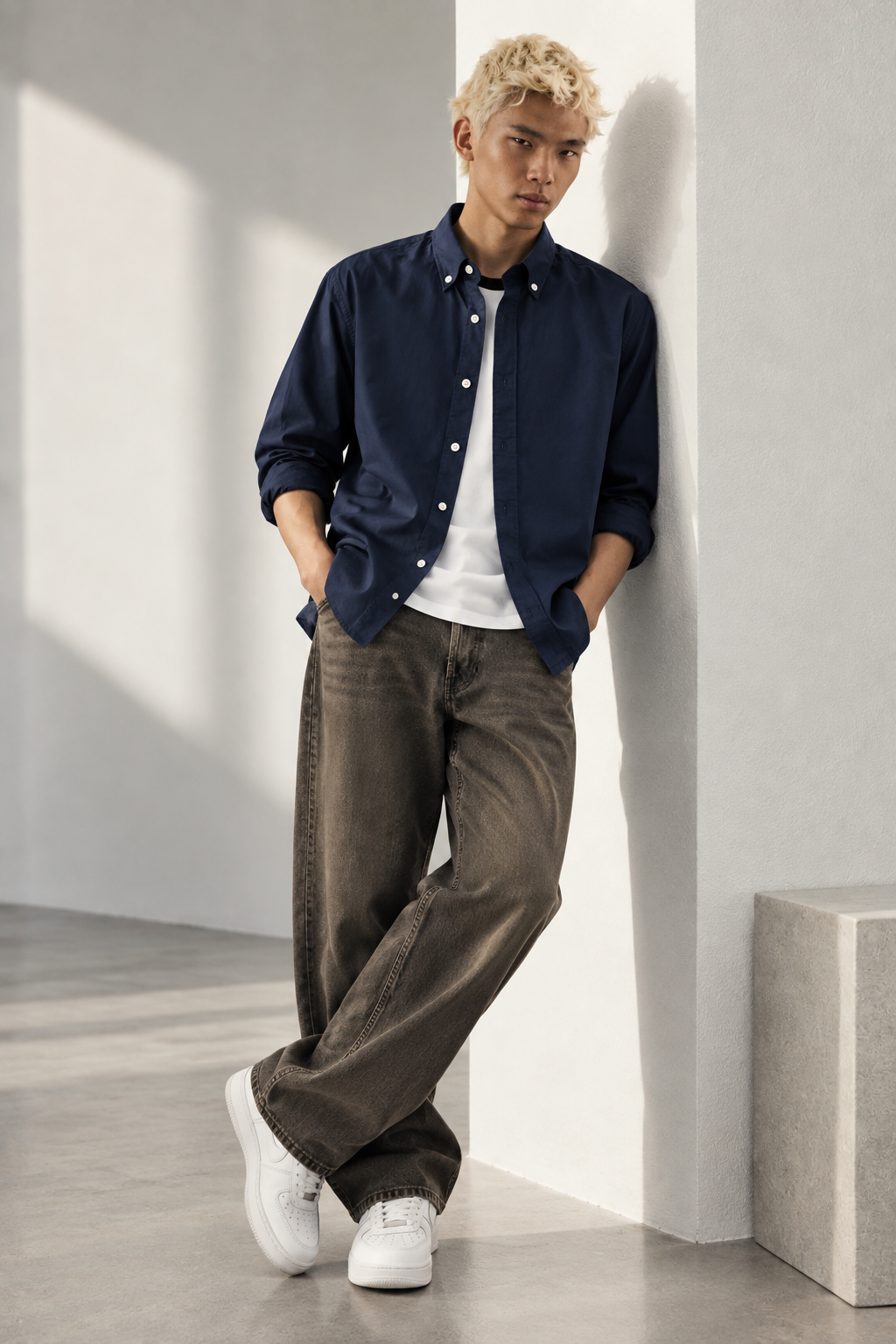 SYLOR Midnight Navy Essential Shirt