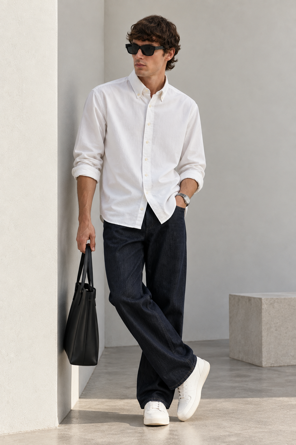 Pure White Linen Essential Shirt