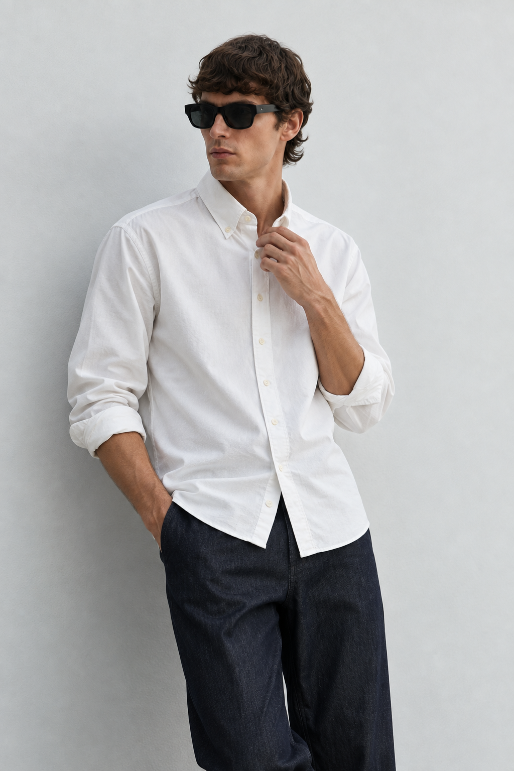 Pure White Linen Essential Shirt