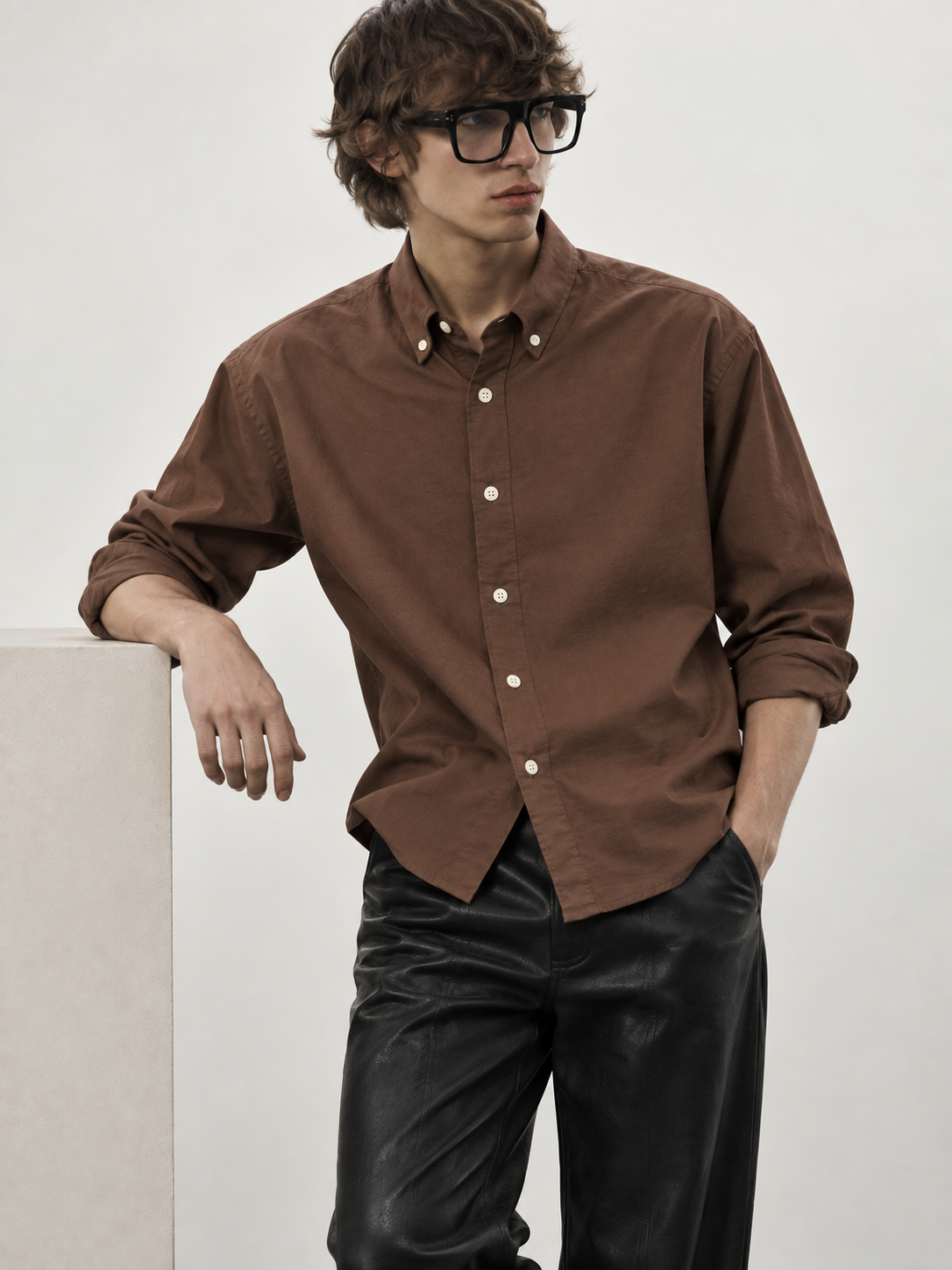 SYLOR Mocha Essential Linen Shirt