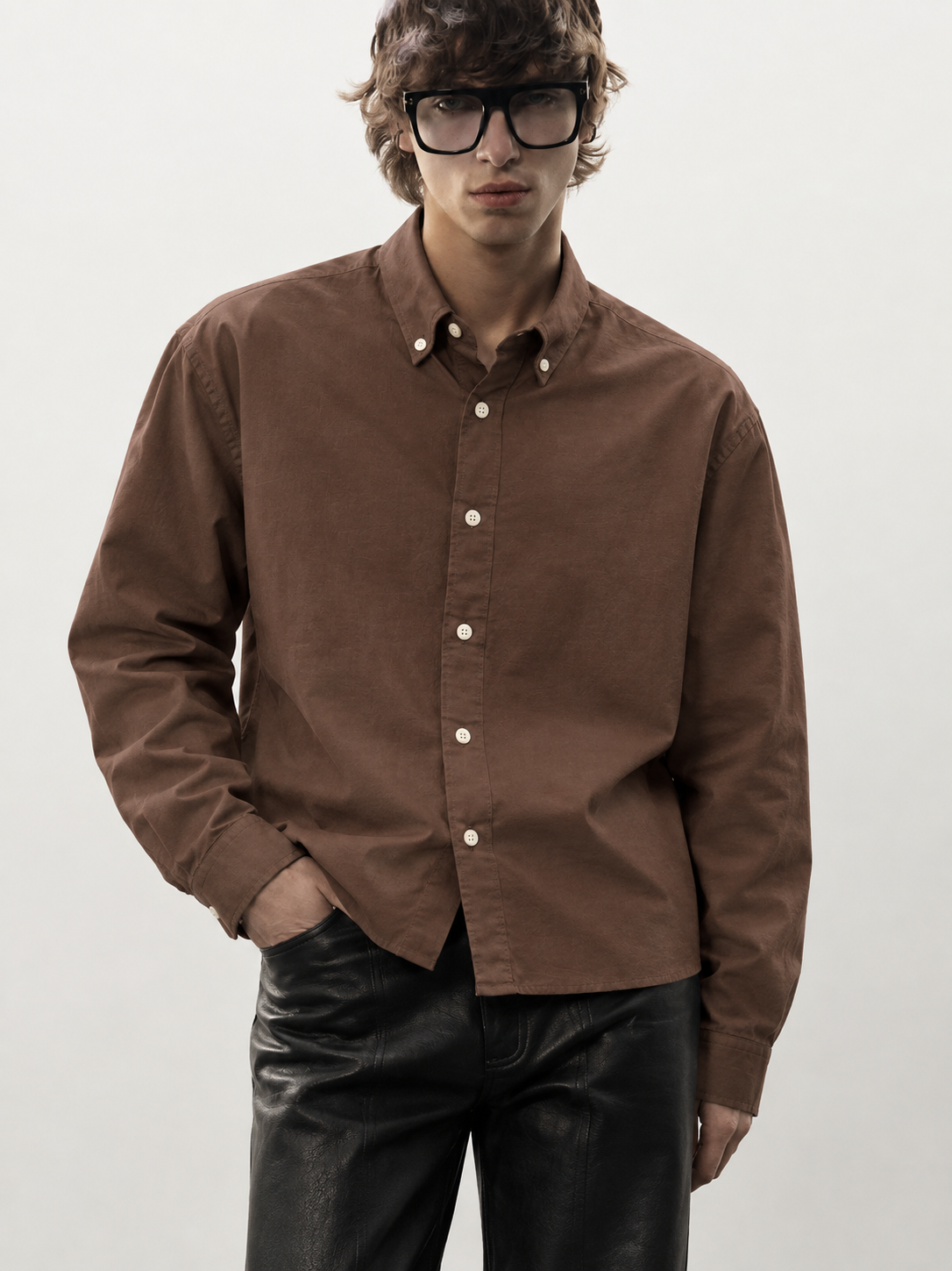 SYLOR Mocha Essential Linen Shirt