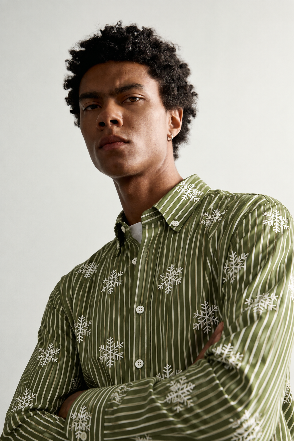 Olive Frost Stripe Shirt